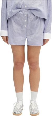 Sporty & Rich Mini Boxer Short - Dames - Bermuda - Blauw - M - Katoen - Korte Broeken