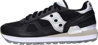 Saucony Zwarte sneakers - Dames - Hardloopschoenen - Zwart - 37 1/2 EU - Leer - Fitness