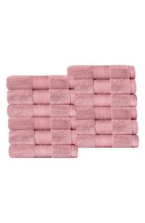 Superior Aria 12-Piece Turkish Cotton Washcloths in Pink at Nordstrom Rack