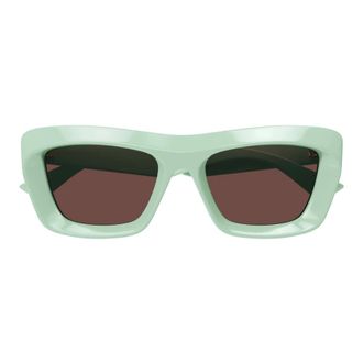 Bottega Veneta Accessoires, Dames, Groen, ONE Size, Nylon, Chunky Zonnebrillen