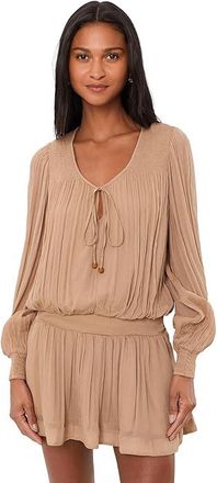 Free People Sunbeam Mini Womens Dress Tannin : LG (Womens 12-14), Rayon