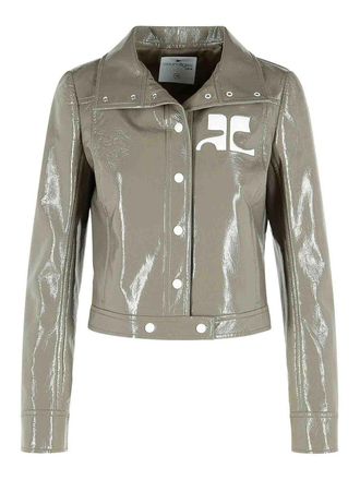 Courr&egrave;ges Reedition Grey Cotton Blend Jacket