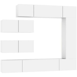 vidaXL Vidaxl - 7 Piece tv Cabinet Set White Engineered Wood