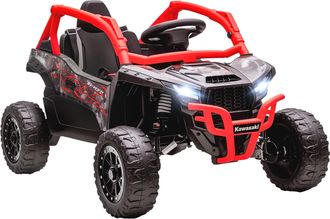 OEM Coche El&eacute;ctrico Para Ni&ntilde;os 12v Con Licencia Kawasaki Teryx Krx 1000 Control Remoto Suspensi&oacute;n Trasera Rojo