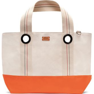 Frances Valentine Summer Cotton Canvas Tote in Natural/Orange at Nordstrom
