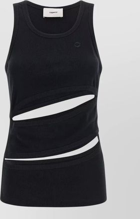 Coperni ribbed asymmetric cutout tank top