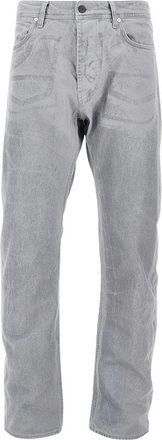 Stone Island Jeans Straight Fit in Denim Riflettente Corrored - - Jeans - Uomo - Grigio - W28