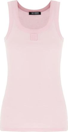 Raf Simons Mouwloze Tanktop - Dames - Tops zonder mouwen - Roze - S - Katoen - Tops