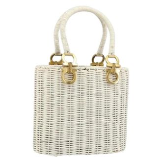 Ferragamo Pre-owned Bucket Bags, female, White, Size: ONE SIZE Pre-owned Wood Hand Bag
