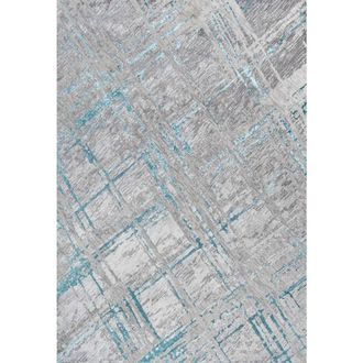 Jonathan Y Designs Slant Modern Abstract Area Rug in Gray/turquoise at Nordstrom, Size 3Ft 0In X 5Ft 0In