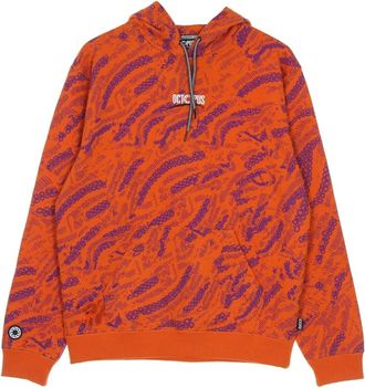 Octopus Sci-fi Oranje Hoodie Lange Mouw - Heren - Hoodies - Oranje - M - Katoen - Hoodies & sweatvesten