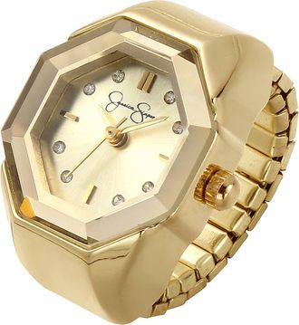 Jessica Simpson Faceted Ring Watch, 22mm in Gold at Nordstrom Rack
