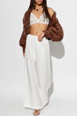 Anine Bing Roslyn Trousers, Womens, White