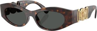 Versace Wraparound Zonnebril - Dames - Zonnebrillen - Bruin - 51 MM - Accessoires