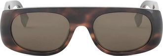 Fendi Sunglasses, unisex, Brown, Size: 54 MM Signature Sunglasses