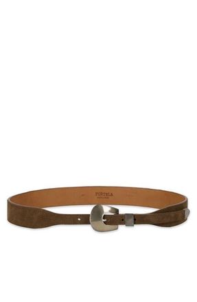 Fortela Alabama Suede Leather Belt in Camel at Nordstrom, Size 100