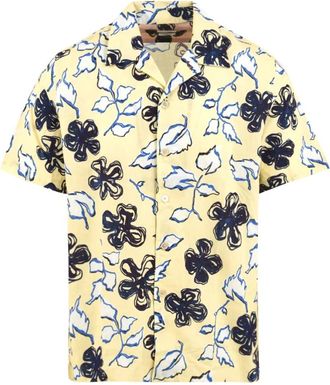 Paul Smith Relaxed Fit Geel Casual Overhemd - Heren - Korte mouwen Overhemden - Veelkleurig - S - Katoen - Overhemden