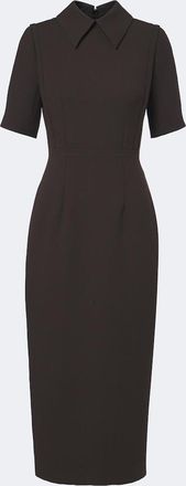 Emilia Wickstead Vestido midi Valletta de lana