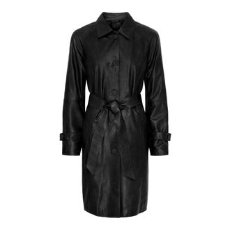Notyz Trench in pelle - - Coats - Donna - Nero - S