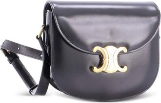 Celine Borsa a spalla Triomphe Besace Clea in pelle - Nero