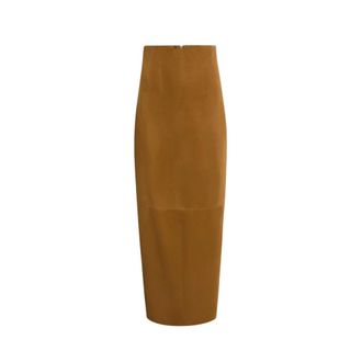 Khaite Maxi Skirts, female, Brown, XS, Loxley Skirt for Women