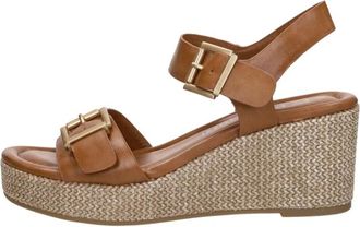 Marco Tozzi Sandalen met Hoge Hak - Dames - Sleehakken - Bruin - 40 EU - Schoenen
