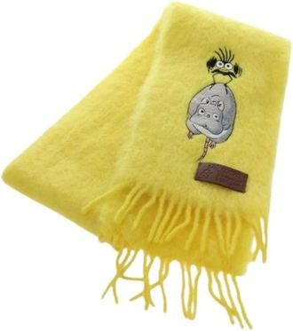 Loewe Pre-owned Woolen Sjaal - unisex - Vintage Accessoires - Geel - ONE Size - Wol - Vintage