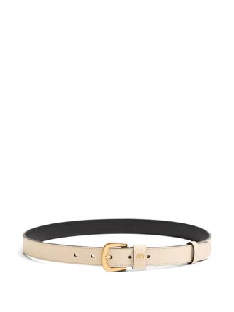 Valentino Garavani logo-plaque belt - women - Calf Leather - 75 - White