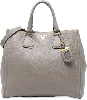 Prada Borsa tote Vitello Daino Open convertibile 2000-2025 - Grigio