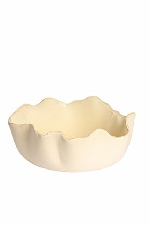 Light & Living Cuenco Blanco De Cer&aacute;mica Refinado Light & Living Gaspar