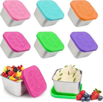 OEM Tarros De Acero Inoxidable Para Aperitivos De 180 Ml, Apilables Y Con Tapa A Prueba De Fugas