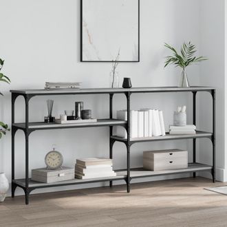 vidaXL Vidaxl - Mesa Consola Madera De Ingenier&iacute;a Gris Sonoma 160x29x75 Cm