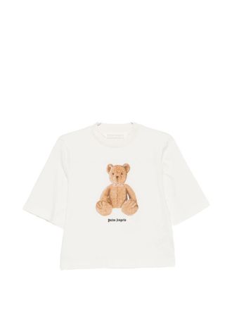 Palm Angels White Graphic Crew Neck T-Shirt