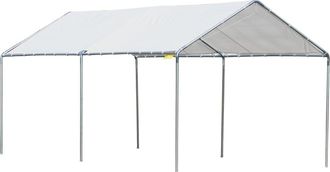 OUTSUNNY Cochera exterior 294x595x260 cm blanco
