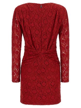 Rotate Floral Lace Dress - Red