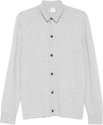 Eleventy Camicia button-down in lana - Grigio