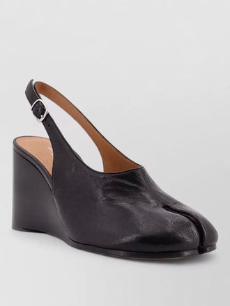Maison Margiela tabi leather open toe wedge pumps