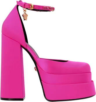 Versace Fuchsia Viscose Platform Womens Pumps