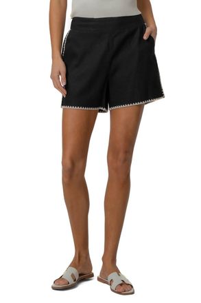 Kut from the Kloth Nicolette Bermuda Shorts In Black/white