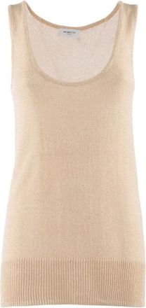 Nenette Tops, Dames, Beige, S, Zand Viscose Top