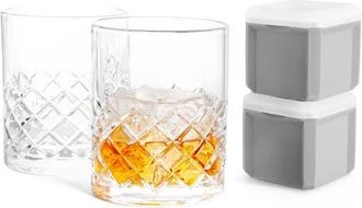 Final Touch Yarai Double Old-Fashioned Glass Set in Clear at Nordstrom