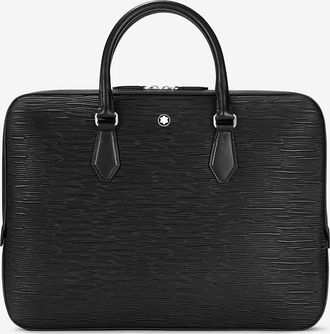 Montblanc Schmale Aktentasche in Rindentextur Meisterst&uuml;ck 4810