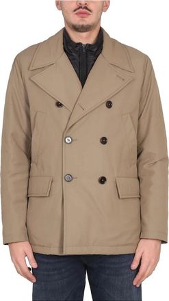 Fay Double-breasted donsjas - Heren - Zomerjassen - Beige - M - Jassen