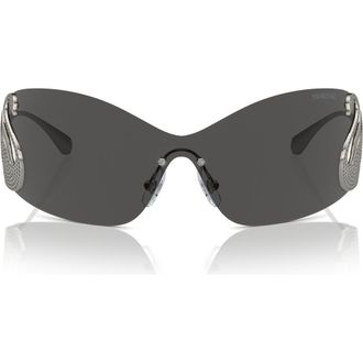 Swarovski 34mm Irregular Sunglasses in Gunmetal at Nordstrom