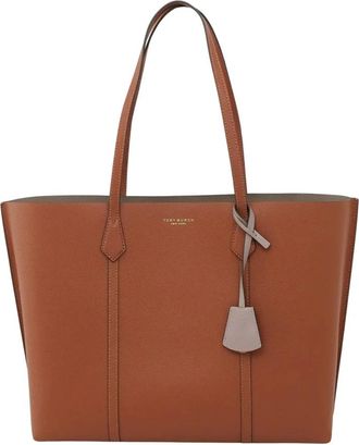 Tory Burch Perry Triple-Compartment Tote - Dames - Shoppers - Bruin - ONE Size - Leer - Tassen