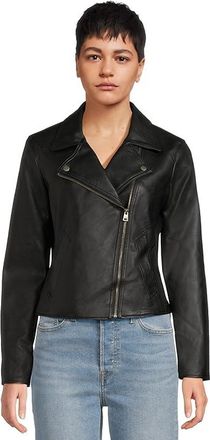 Levi's Moto Jacket With Welt Pockets Womens Jacket Black : MD, Polyurethane