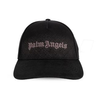 Palm Angels Classic Logo Cap - Heren - Petten - Zwart - ONE Size - Katoen - Accessoires
