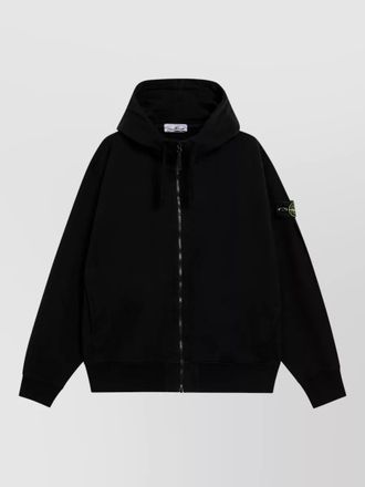 Stone Island hooded jacket ribbed cuffs stretch hem
