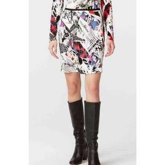 Diane Von F&uuml;rstenberg Mae Pop Art Newspaper Print Skirt in Poster Girl at Nordstrom Rack, Size Xx-Small