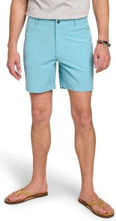 Faherty All Day Belt Loop 7-Inch Shorts in Turquoise Sky at Nordstrom Rack, Size 32
